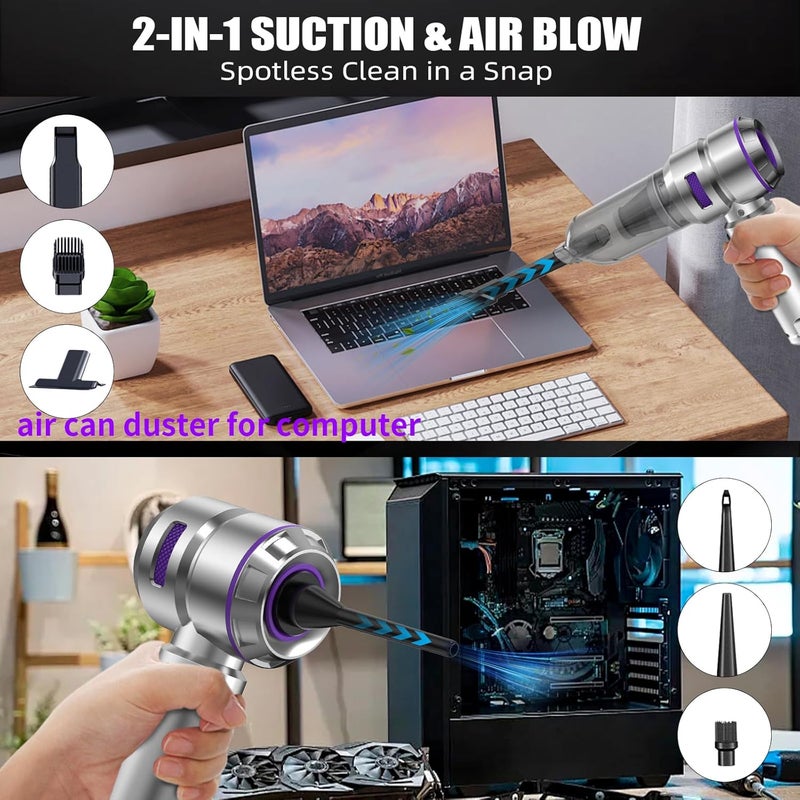 WINWEND Car Vacuum Cleaner High Power - 22000PA Portable Car Vacuums 4 in 1 Compressed Air Duster & Blower Hand Held Vacuum Cordless with Brushless Motor for Cars Home Office Camping Ideal Gifts for Men women - Image 3